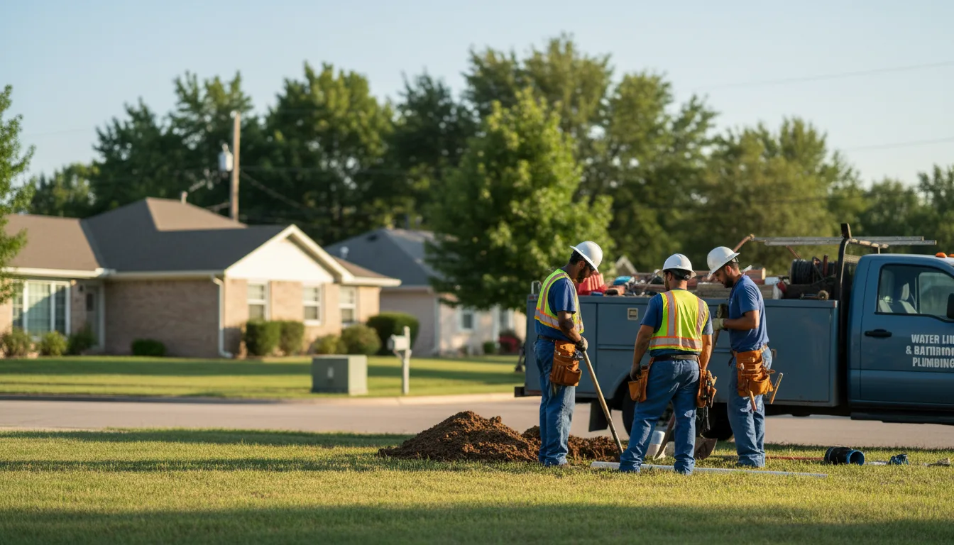 Residential water line and bathroom plumbing service in Sheridan, AR